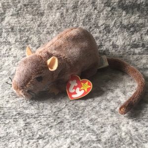 TY Beanie Baby - Tiptoe- Mouse/Rat.
